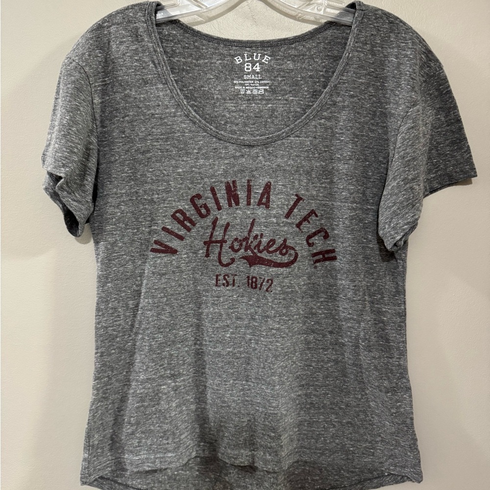 Blue 84 Gray Virginia Tech Hokies Women's Top. Size small